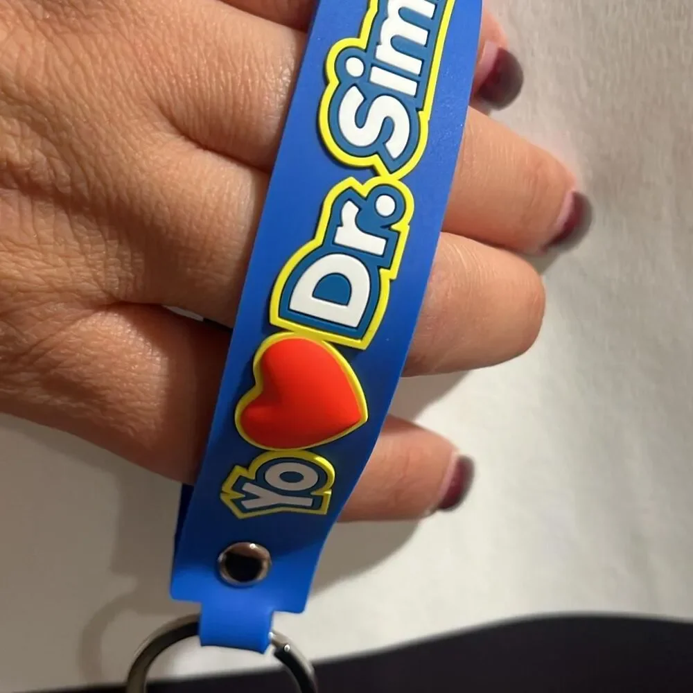 Dr. Simi White and Blue Collectible Keychain